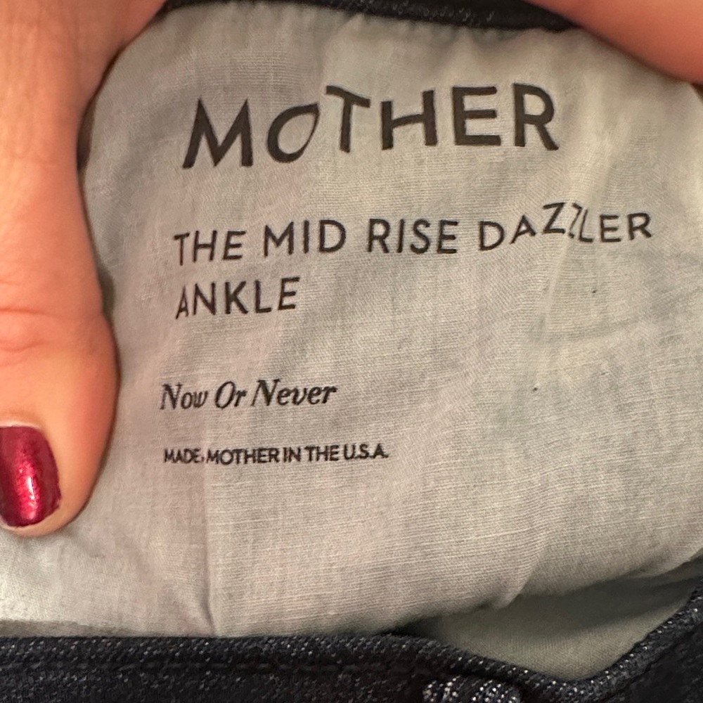 MOTHER Now Or Never Mid Rise Ankle Jeans *altered* 23 in inseam